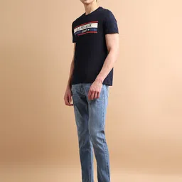 u.s. polo assn. denim co. U S Polo Assn Denim Co Men Navy Blue Brand Heritage T-Shirt image 3