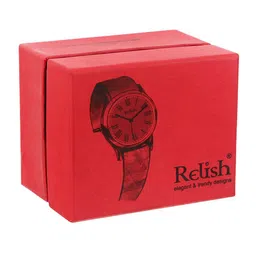 Relish Men Gold-Toned Patterned Dial & Brown Straps Analogue Watch image 3