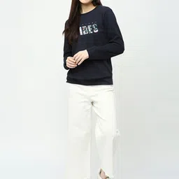 STATUS MANTRA Typography Printed Long Sleeves Pure Cotton T-shirts image 4