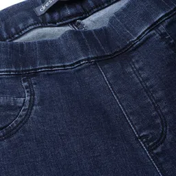 DressBerry Women Navy Blue Super Skinny Fit Washed Jeggings image 3