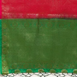 MIMOSA Lime Green & Pink Ethnic Motifs Woven Design Zari Art Silk Kanjeevaram Saree image 4