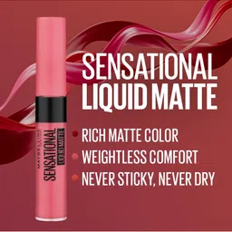 Maybelline New York Sensational Liquid Matte Lipstick 7 ml - Easy Berry 04 image 2