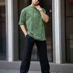 Maniac Men Typography Printed Round Neck Cotton Oversized T-shirt image 4