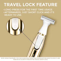 WINSTON 3 In 1 Rechargeable Bikini Trimmer for Face & Body - Silver & Pink image 5