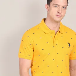 U.S. Polo Assn. Men Print Polo Collar Cotton T-Shirt-picture-33