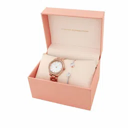 French Connection Women Round Dial Analogue Watch Gift Set FCW19RGM image 5