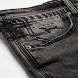 Flying Machine Men Black MJ Mankle Fit Slash Knee Mid Rise Light Fade Stretchable Jeans image 2