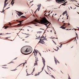 Aarika Pink Floral Off-Shoulder Georgette A-Line Midi Dress image 2