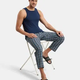 DIGITAL SHOPEE Men Pack Of 2 Checked Cotton Mid-Rise Lounge Pants image 5