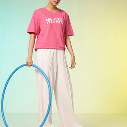 HRX by Hrithik Roshan Typography Printed Drop-Shoulder Sleeves Pure Cotton T-shirt image 3