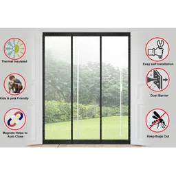 Stylista Transparent Insulated Magnetic Door Curtain - 64 x 142 inch - PVC thickness 0.3mm image 3