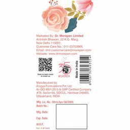 Dr. Morepen Set of 5 Pure & Natural Rose Water Face Toner For All Skin Types - 120 ml Each image 4