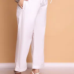 Secret Wish Yellow Floral Cotton Lurex Maternity Kurta with Trouser image 5