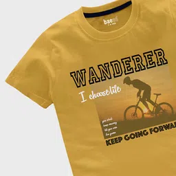 BAESD Boys Pack Of 3 Typography Printed Pure Cotton T-shirt image 5