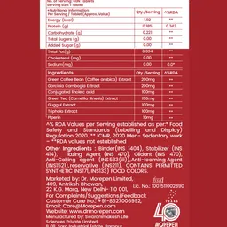 Dr. Morepen 100% Natural Fat Loss Solution Fat Burner Tablets  - 60 Tablets image 3