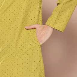 See Designs Men Embroidered Sequinned Kurta with Pyjamas image 2