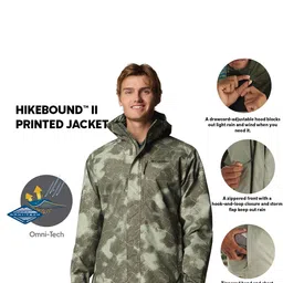Columbia Omni-Tech Hike Bound II Printed Hooded Rain Jacket image 3