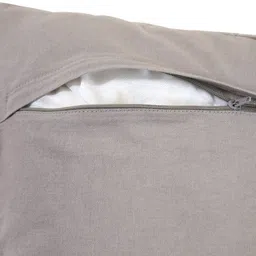 Ode & Cleo Grey Embroidered Pure Cotton Square Cushion Cover image 5