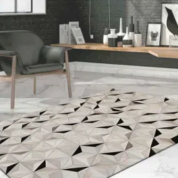 dazzhome Black Hair On Leather Geometrical Hand Woven 9ftx12ft Carpet-picture-38