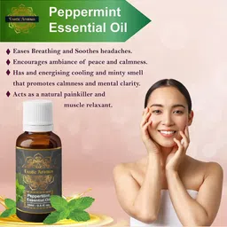 EXOTIC AROMAS Set Of 2 Peppermint Essential Oil For Hair & Skin - 15ml Each image 2