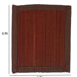 silpakarman Dark Brown Bamboo (6 x 6 Inches) Square (Set of 6) Coasters image 2