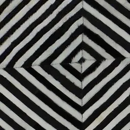dazzhome Black Hair On Leather Geometrical Hand Woven 6ftX9ft Carpet image 4