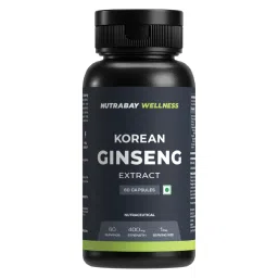 Nutrabay Wellness Korean Ginseng Extract (Panax Ginseng) | Support Vitality, Stamina, Energy, Mental Health & Performance - 400Mg, 60 Veg Capsules-picture-36
