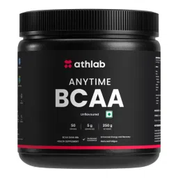 Athlab (by Nutrabay) Anytime BCAA 2:1:1 (INNOBIO® from USA), 5g Vegan BCAAs, Intra/Post Workout Amino Acid Supplement for Men & Women - 250g Unflavoured-picture-29