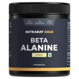NUTRABAY Gold Beta Alanine | Helps Reduce Muscle Fatigue | Lemon Flavour| No Added Sugar | Pre-Workout | 3000mg Per Serve - 120g-image-9