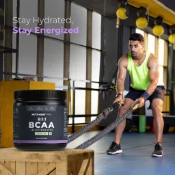 Nutrabay PRO BCAA 8:1:1 with Electrolytes - 7g Vegan BCAAs, 1000 mg Electrolytes - Intra/Post Workout Energy Drink - 250g, Lemon Lime image 5