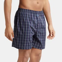 Jockey Relax Men Set of 2 Assorted Checked Pure Cotton Boxers 1222-0210 image 2