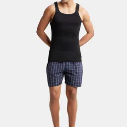 Jockey Relax Men Set of 2 Assorted Checked Pure Cotton Boxers 1222-0210 image 5