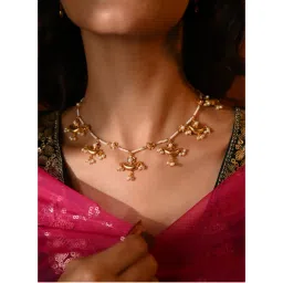 Tangerine White Chand Neckpiece-picture-33