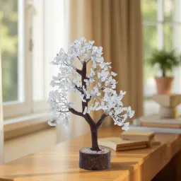 Golden Peacock Off White Handcrafted Agate Stone Tree Showpiece-image-34