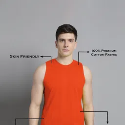 FBAR Men Pack Of 2 Sleeveless Pure Cotton Innerwear Vests FB-AE-08-14-S image 2