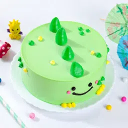 Green Dino Birthday Cake (1 Kg) image 2