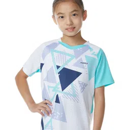 PERFLY By Decathlon Kids White & Blue Printed T-shirt-picture-12