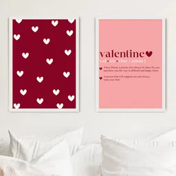 Art Street White & Maroon 2 Piece Printed Painting Wall Art-picture-32