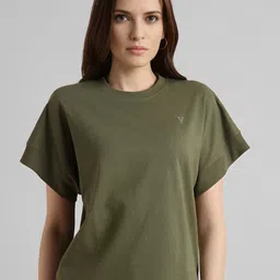 Van Heusen Woman Round Neck Extended Sleeves T-shirt-image-65