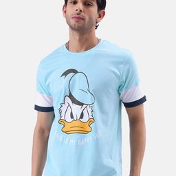 The Souled Store Men Blue Printed Round Neck T-shirt-picture-29