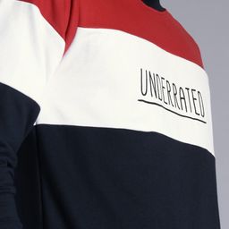Kook N Keech Men Red & White Colourblocked Sweatshirt-picture-4
