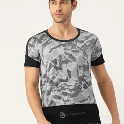 ACTOHOLIC Men Black & Grey Printed Round Neck T-shirt-picture-21