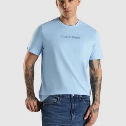 Calvin Klein Jeans Brand Logo Printed Cotton T-shirt-picture-33