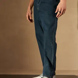 DENNISON Men Smart Baggy Fit Clean Look Cotton Jeans-image-90
