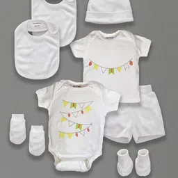 My Milestones Unisex White Printed Clothing Gift Set-picture-15