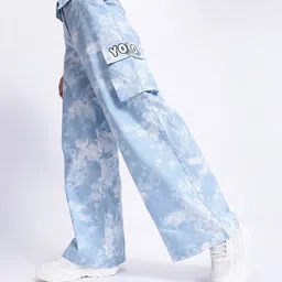 Kook N Keech Women Printed Layered High-Rise Cargos-image-45