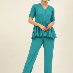 JAVINISHKA Slim Fit V-Neck Tunic & Trouser Co-Ord Set-picture-20