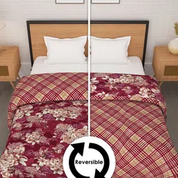 Story@home Magenta Brown Reversible Ac Room 180 GSM Double Bed Comforter image 3