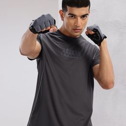 HRX by Hrithik Roshan Brand Logo Printed Rapid-Dry Training T-shirt-picture-32