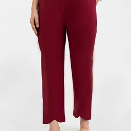 GULABOSITABO Women Pure Cotton Straight Fit Trousers-image-98
